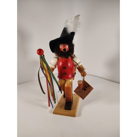 HOLZKUNST CHRISTIAN ULBRICHT NUTCRACKER CLOTH PEDDLER WOODER SMOKER W. GERMANY - Picture 2 of 11